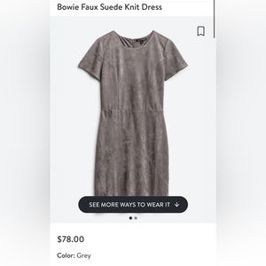 41 Hawthorn Faux Suede Knit Dress XS